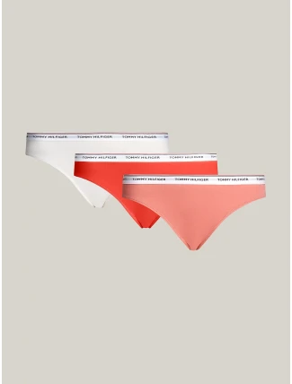 Dámské kalhotky 3PACK UW0UW04895 0VG ecru/korálová/lososová - Tommy Hilfiger Dámské kalhotky 3PACK UW0UW04895 0VG ecru/korálová/lososová - Tommy Hilfiger