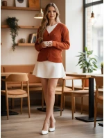 KNITVIA dámský svetr červený FashionStreet MY2420