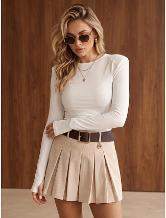 Dámská blůza s dlouhým rukávem, bílá, FashionStreet RY2941 Dámská blůza s dlouhým rukávem, bílá, FashionStreet RY2941