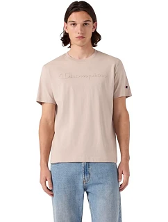 Pánské tričko Champion SS Tee, béžové, 222992 ES084
