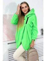 Bluza z krótkim suwakiem zielony neon Bluza z krótkim suwakiem zielony neon