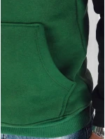 Pánská základní mikina s kapucí zelená FashionStreet BX5895