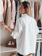 Dámská oversize džínová bunda JUSTDEM bílá FashionStreet TY4903 Dámská oversize džínová bunda JUSTDEM bílá FashionStreet TY4903