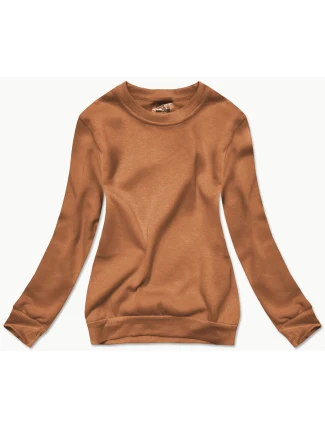 Dámská tepláková mikina v barvě toffi se stahovacími lemy (W01-157)