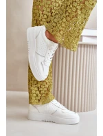 Dámské Tenisky Na Platformě S Dekorativním Šněrováním Bílé Mistra