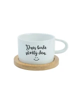 DNES BUDE SKVĚLÝ DEN - bílý hrníček makronka 200 ml