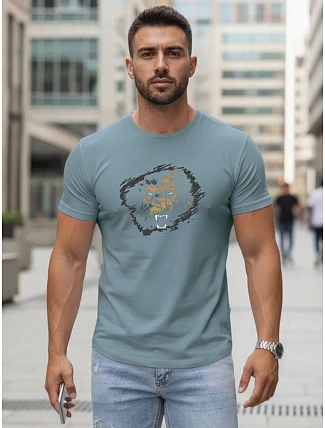 Pánské bavlněné tričko s potiskem FashionStreet NX5085R