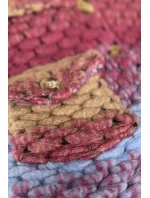 Tmavě růžová košilová dámská bunda s límcem (2453) Tmavě růžová košilová dámská bunda s límcem (2453)