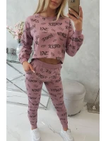 Sada s nápisy tmavě růžová Sada s nápisy tmavě růžová