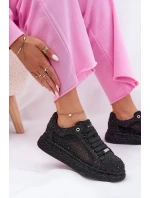 Zdobené tenisky na platformě GOE NN2N4021 černé