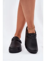 Dámské Pěnové Pantofle S Páskem A Přezkou Černé Larinie