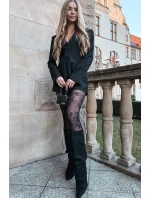 Zmačkané kozačky na jehlovém podpatku z ekzem veluru vyhřívané černé Mavella