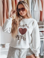 Dámská mikina s potiskem JUST LOVE YOU šedá FashionStreet BY1475