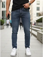 Pánské modré džíny slim fit ležérního střihu FashionStreet UX4486