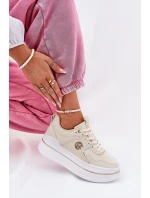 Dámské Sportovní Boty Na Platformě Béžové Caldeno