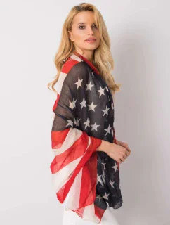 Dámský šátek AT CH S 1843 tmavě modrý a červený