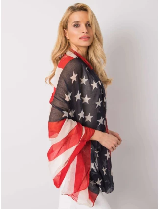 Dámský šátek AT CH S 1843 tmavě modrý a červený Dámský šátek AT CH S 1843 tmavě modrý a červený