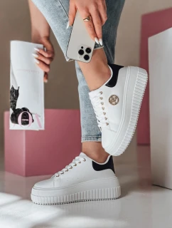 Dámské tenisky na platformě KITNOT bílo-černé FashionStreet ZY0922