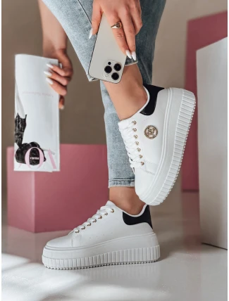 Dámské tenisky na platformě KITNOT bílo-černé FashionStreet ZY0922