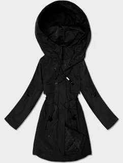 Dámské sako s ohrnutými rukávy Goodlookin černé (B8556-1)