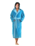 Unisex župan Tampa duo s kapucí 3959 tyrkysová - Vestis