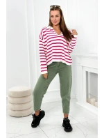 Pruhovaný svetr fuchsie Pruhovaný svetr fuchsie