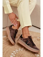 Dámské tenisky Vinceza 79597 na platformě hnědé