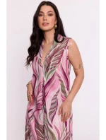 B283 Maxi šaty s potiskem - model 1