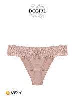 Dámská tanga 26706 A'2 černo-béžové - DC Girl