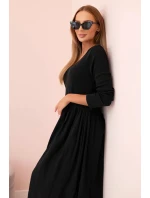 Šaty dlouhé na ramínka švestková