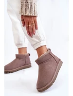 Dámské semišové nízké boty do sněhu Šede Shelie