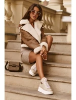 Dámské vysoké tenisky na zip Lemar Bež Katerin