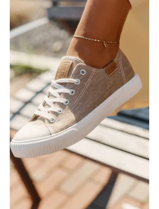 Dámské látkové tenisky Big Star – béžové