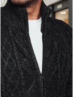Pánský rozepínací svetr tmavě šedý FashionStreet WX2252z