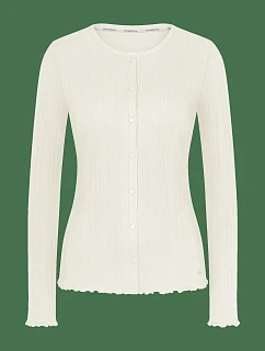 Versatile Rib Cardigan LSL - Silk White - TRIUMPH Silk White - TRIUMPH