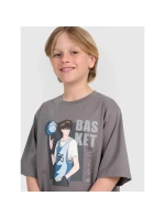 Chlapecké tričko oversize s potiskem 4F 4FJRAW25TTSHM3062-24S
