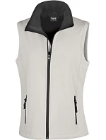 Result R 232F Dámská 2-vrstvá softshell vesta "Printable" 30.232F white/black Result R 232F Dámská 2-vrstvá softshell vesta "Printable" 30.232F white/black