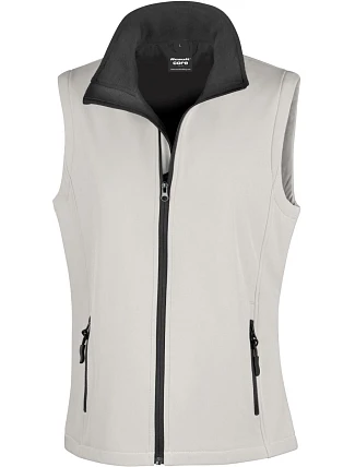 Result R 232F Dámská 2-vrstvá softshell vesta "Printable" 30.232F white/black Result R 232F Dámská 2-vrstvá softshell vesta "Printable" 30.232F white/black