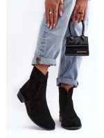 Kožené dámské boty na zip černé Nicole 2829