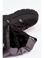 Dámské sněhule na zip Lee Cooper – černé Dámské sněhule na zip Lee Cooper – černé