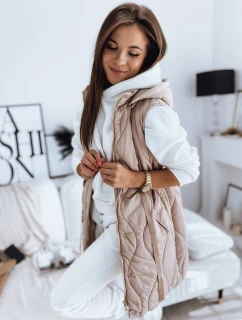 Dámská prošívaná vesta WELIA béžová FashionStreet TY3295