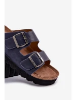 Lehké Pánské Pantofle S Přezkami Eko Kůže Big Star NN174530 Granátové Lehké Pánské Pantofle S Přezkami Eko Kůže Big Star NN174530 Granátové