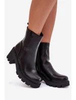 Dámské Zimní Boty Na Masivním Podpatku Ameliane