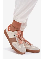 Kožené semišové dámské tenisky Big Star TT274725 béžové