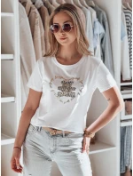 TEDDYCAP dámské tričko s medvídkem bílé FashionStreet RY2745 TEDDYCAP dámské tričko s medvídkem bílé FashionStreet RY2745