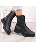 Pohodlné zateplené kožené boty pro ženy Remonte W RKR622 black - Rieker Pohodlné zateplené kožené boty pro ženy Remonte W RKR622 black - Rieker