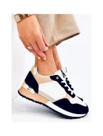 Dámské sportovní boty BB2216 Bílo-černo-béžová - Inello Dámské sportovní boty BB2216 Bílo-černo-béžová - Inello