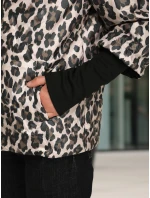 Dámská přechodná bunda v leopardí růžové barvě FashionStreet TY5550