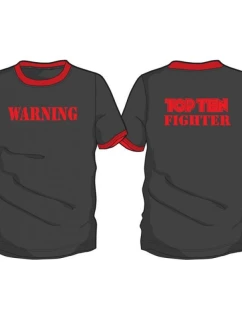 TOP TEN "WARNING" tričko XL černá