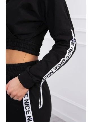 Sada s ozdobnými stuhami černé barvy Sada s ozdobnými stuhami černé barvy